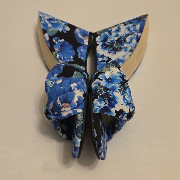 BRAND NEW NINE WEST FLORAL EMBELLISHMENT SQUARE OPEN TOE WEDGE SANDALS… - Picture 13 of 16